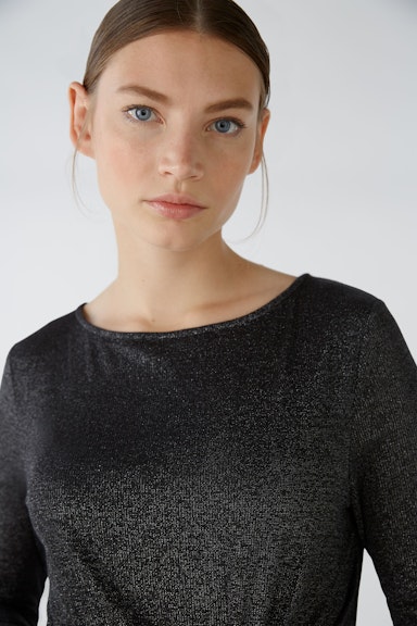 Bild 4 von Dress elastic viscose jersey with shiny yarn in black | Oui