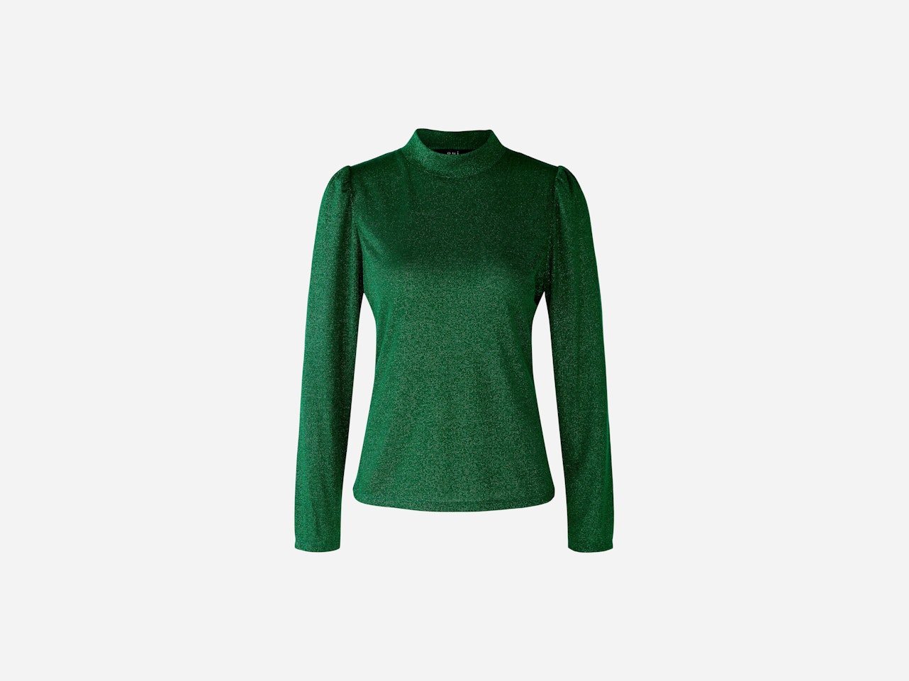 Bild 1 von Long-sleeved shirt with glittering shiny yarn in green | Oui