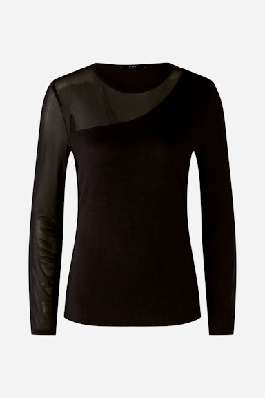 Bild 1 von Langarmshirt elastische Viskose in black | Oui