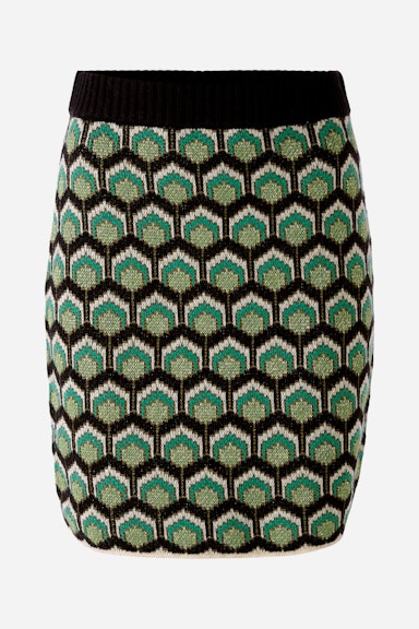 Bild 2 von Knitted skirt viscose mixture in dk green green | Oui