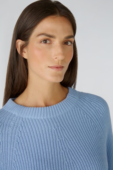 Bild 4 von RUBI Pullover mit Reißverschluss, in reiner Baumwolle in bel air blue | Oui