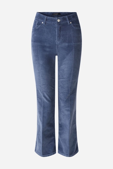 Bild 6 von Corduroy trousers EASY KICK mid waist, cropped in vintage indigo | Oui