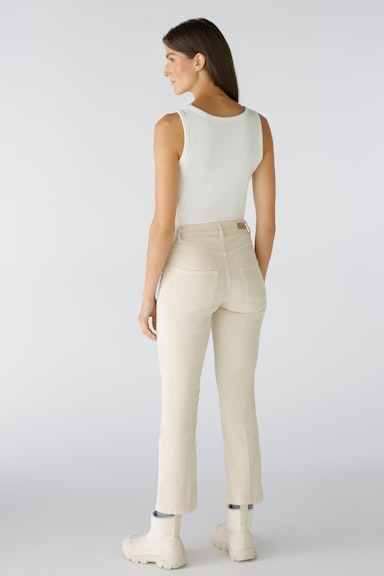 Bild 3 von Corduroy trousers EASY KICK mid waist, cropped in light beige mel | Oui