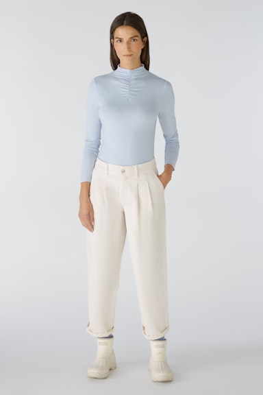 Bild 2 von Long-sleeved shirt cotton-modal blend in light blue | Oui