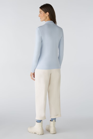 Bild 3 von Long-sleeved shirt cotton-modal blend in light blue | Oui