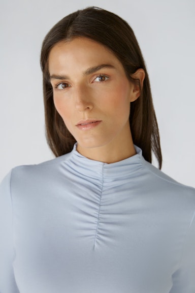 Bild 4 von Long-sleeved shirt cotton-modal blend in light blue | Oui