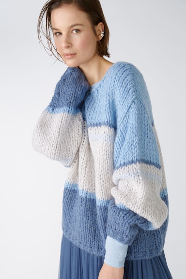 Bild 5 von Jumper with wool and mohair in blue blue | Oui