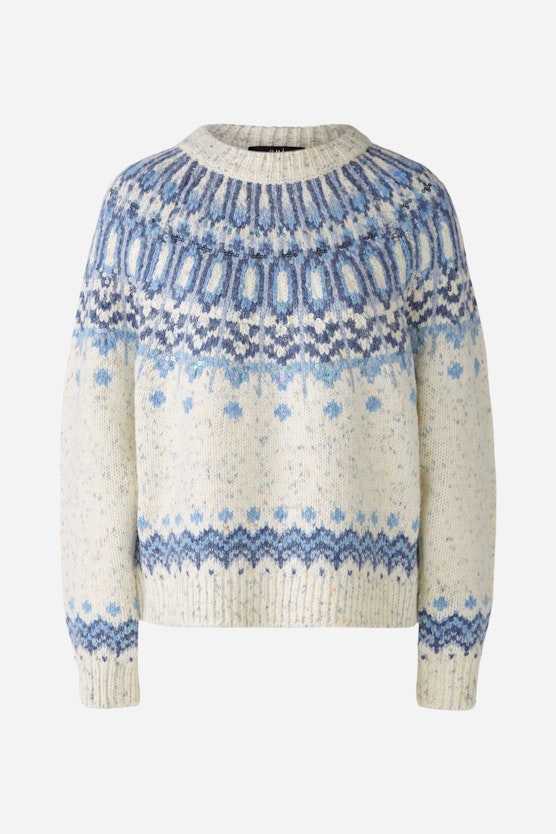 Raglan jumper with wool content