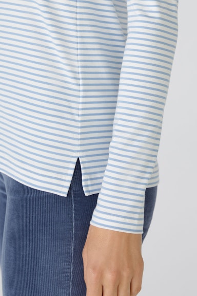 Bild 5 von Long-sleeved shirt cotton-modal blend in white blue | Oui