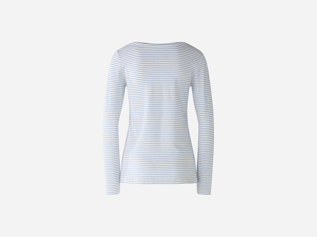 Bild 7 von Long-sleeved shirt cotton-modal blend in white blue | Oui
