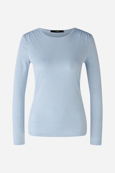 Bild 6 von Long-sleeved shirt viscose glossy blend in sky blue | Oui