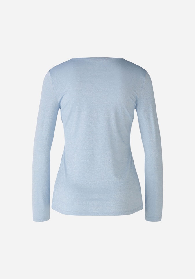 Bild 7 von Long-sleeved shirt viscose glossy blend in sky blue | Oui