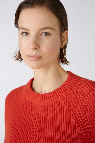 Bild 4 von RUBI Pullover mit Reißverschluss, in reiner Baumwolle in aura orange | Oui