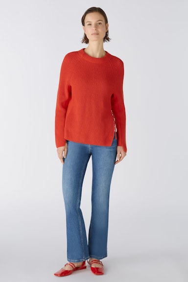 Bild 1 von RUBI Pullover mit Reißverschluss, in reiner Baumwolle in aura orange | Oui