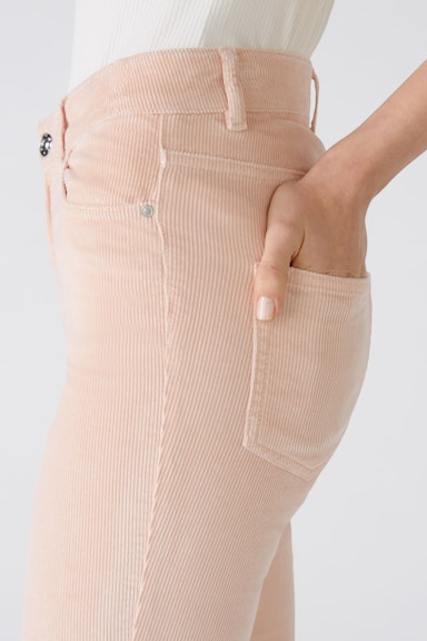 Bild 5 von Corduroy trousers EASY KICK mid waist, cropped in salmone | Oui