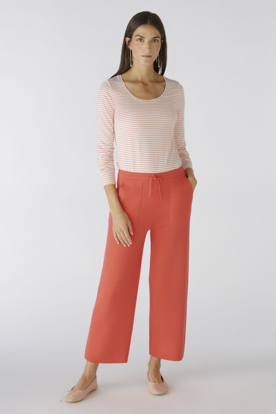 Knitted trousers cotton blend