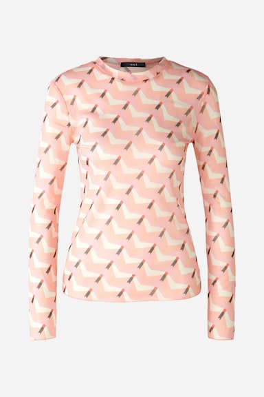 Bild 1 von Long-sleeved shirt mesh quality in apricot red | Oui