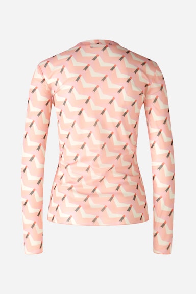Bild 2 von Long-sleeved shirt mesh quality in apricot red | Oui