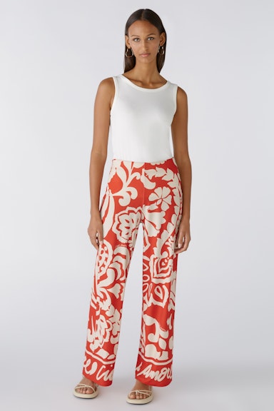 Bild 6 von Marlene trousers silky Touch quality in red white | Oui