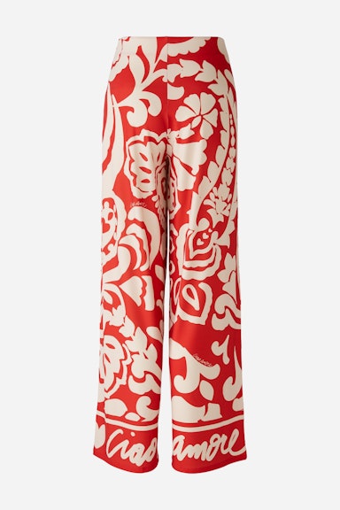 Bild 9 von Marlene trousers silky Touch quality in red white | Oui