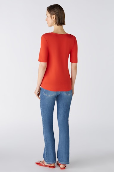 Bild 3 von T-Shirt elastische Cotton-Modalqualität in aura orange | Oui