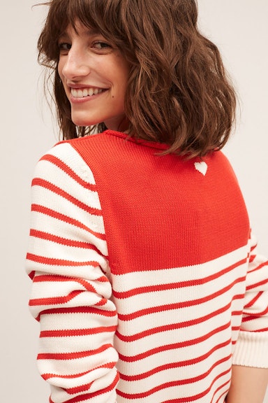 Bild 7 von Pullover 100% Baumwolle in white red | Oui