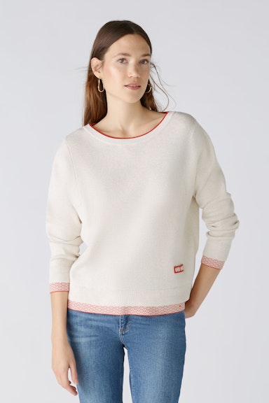 Bild 1 von Pullover reine Baumwolle in white red | Oui