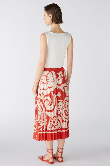 Bild 3 von Midi skirt silky Touch quality in red white | Oui