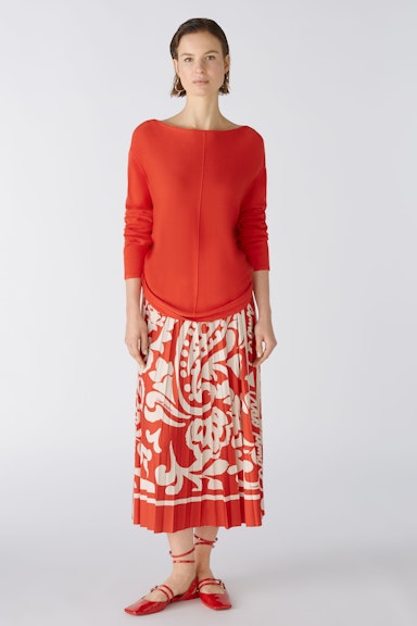 Bild 1 von Midi skirt silky Touch quality in red white | Oui