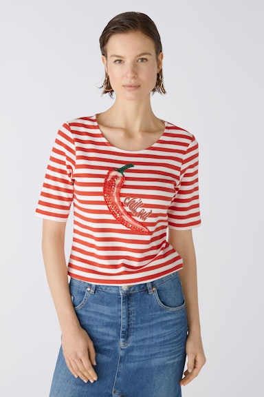Bild 1 von T-shirt 100% cotton in red white | Oui