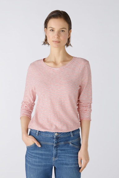 Bild 2 von Long-sleeved shirt organic cotton in white red | Oui