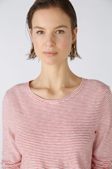 Bild 4 von Long-sleeved shirt organic cotton in white red | Oui