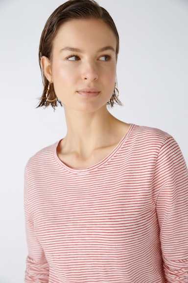 Bild 5 von Long-sleeved shirt organic cotton in white red | Oui