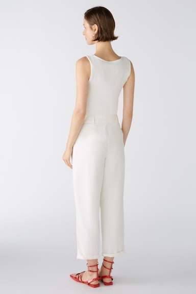 Bild 3 von Trousers THE RELAXED mid waist, cropped, tapered fit in offwhite | Oui