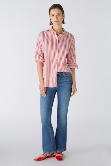 Bild 1 von Shirt blouse cotton blend in red white | Oui
