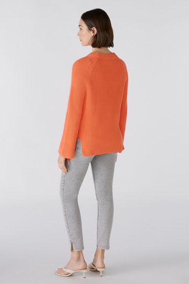 Bild 3 von RUBI Pullover mit Reißverschluss, in reiner Baumwolle in hot coral | Oui