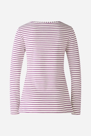 Bild 6 von SUMIKO Langarmshirt elastische Cotton-Modalmischung in white violett | Oui