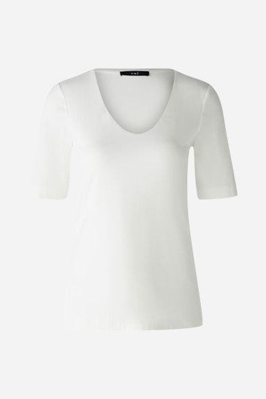 Bild 7 von T-Shirt elastische Cotton-Modalqualität in cloud dancer | Oui