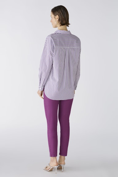 Bild 3 von Hemdbluse Baumwollmischung in violett white | Oui