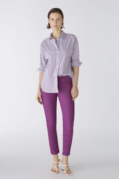 Bild 1 von Hemdbluse Baumwollmischung in violett white | Oui