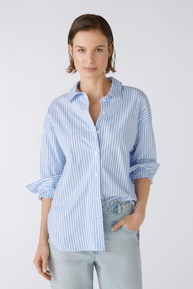 Bild 2 von Shirt blouse cotton blend in blue white | Oui