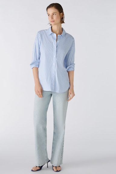 Bild 6 von Shirt blouse cotton blend in blue white | Oui
