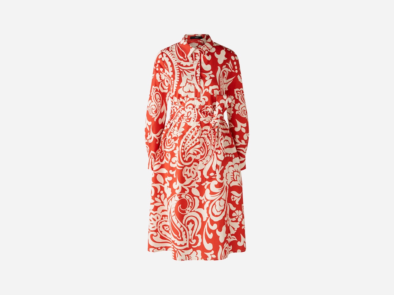 Bild 1 von Hemdblusenkleid elastischer Baumwollpopeline in red white | Oui