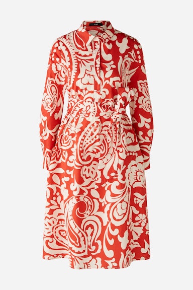 Bild 1 von Shirt dress elasticated cotton poplin in red white | Oui