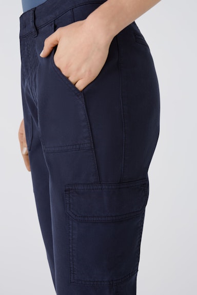 Bild 5 von Cargo trousers elastic viscose cotton blend in darkblue | Oui