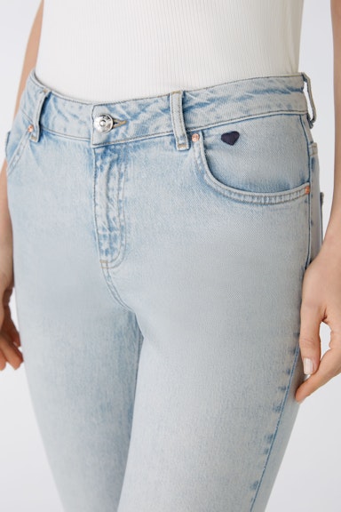 Bild 4 von Jeans EASY KICK mid waist, cropped in blue denim | Oui