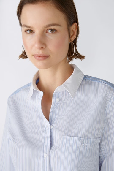 Bild 4 von Shirt blouse cotton blend in lt blue white | Oui