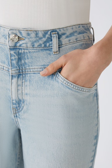 Bild 4 von Jeans THE STRAIGHT mid waist, regular in blue denim | Oui