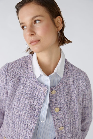 Bild 6 von Jacket with bright yarn in dk blue violett | Oui