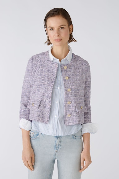 Bild 1 von Jacket with bright yarn in dk blue violett | Oui